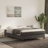 vidaXL Bed Frame Dark grey Velvet (100% polyester), Plywood, Engineered Wood