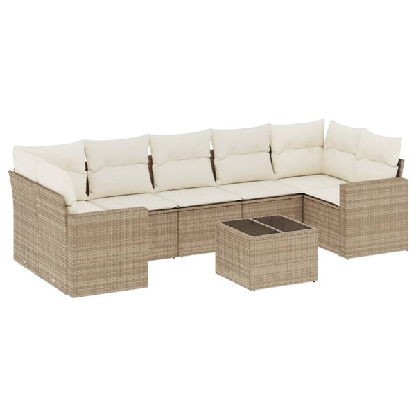 vidaXL Garden Sofa Set Beige