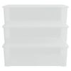 vidaXL Plastic Storage Box Set of 3 Transparent Polypropylene 6.6 Gal