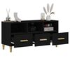 vidaXL TV Cabinet Black Engineered Wood Medium TV Stand Rectangular