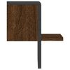 vidaXL Wall Shelf Brown Oak Engineered wood, metal Compact Wall mounting