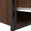vidaXL Bathroom Sink Cabinet Brown Oak Engineered wood, Steel Medium