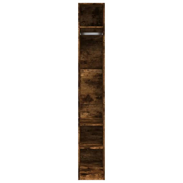 vidaXL Wardrobe Smoked Oak Engineered Wood Compact Wardrobe