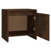 vidaXL Bedside Cabinet Set of 2 Smoked Oak Engineered Wood Medium
