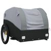 vidaXL Bike Trailer Black and Gray 99.2 lb Iron
