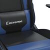vidaXL Gaming Chair Black and Blue Faux Leather, Metal, Plywood, Foam