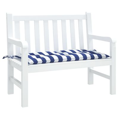 vidaXL Garden Bench Cushion Blue&White Stripe 39.4"x19.7"x2.8" Oxford Fabric