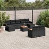 vidaXL Garden Sofa Set Black
