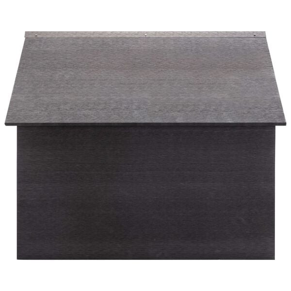 vidaXL Lawn Mower Garage Grey Wood-Plastic Composite 31.5x31.5x27.6 in