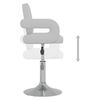 vidaXL Dining Chair Set of 2 White Faux leather, chromed steel