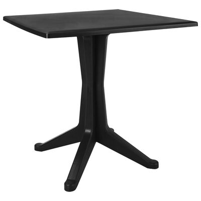 vidaXL Patio Table Anthracite 27.6"x27.6"x28.2" Plastic