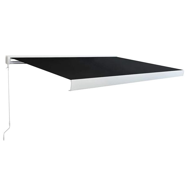 Awning Manual White 137.80" x 98.43" Metal