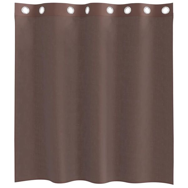 vidaXL Voile Curtains with Grommets 2 pcs Brown 55.1x55.1"