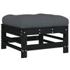 vidaXL Garden Lounge Set Black, Anthracite Solid pine wood and plywood