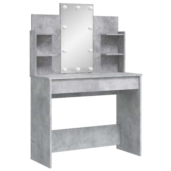 vidaXL Dressing Table Concrete grey Engineered wood Medium