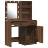 vidaXL Dressing Table Set with Drawer 2 pcs Brown oak 50 x 41 x 135 cm