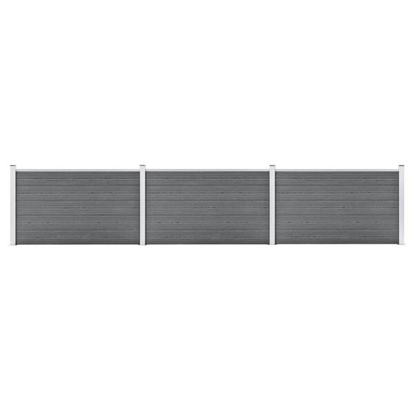 vidaXL Garden Fence WPC 207.1"x41.7" Gray