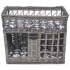 vidaXL Cat House Gray Willow Small Lightweight Cat House Square