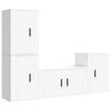 vidaXL TV Cabinet Set Set of 4 White Engineered Wood Medium
