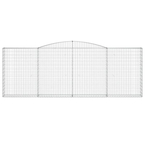 vidaXL Gabion Basket Set of 8 Silver Galvanized iron Large Durable