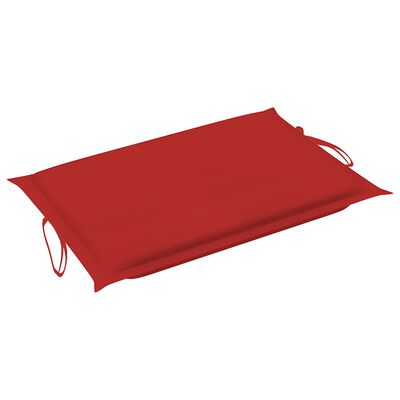 Red rectangular mat with handles
