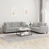 vidaXL Sofa Set Light gray Microfiber fabric 3-seater and 2-seater