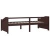 vidaXL Day Bed Dark brown Solid pinewood 35.4x78.7in