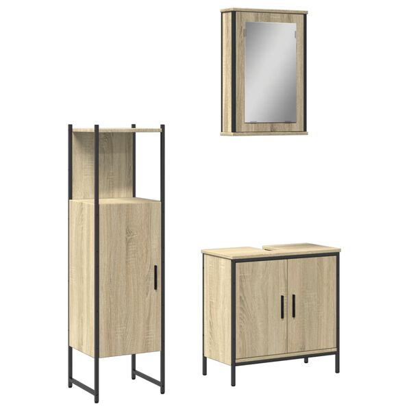 vidaXL Bathroom Furniture Set Sonoma oak