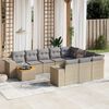 vidaXL Garden Sofa Set Beige, Light Grey