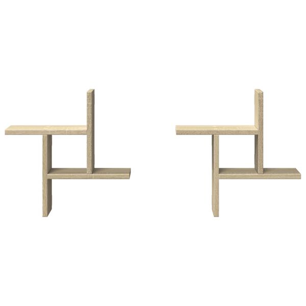 vidaXL Wall Shelf Sonoma Oak Engineered Wood Standard Wall Mounting