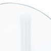 vidaXL Side Table Clear Tempered Glass, Stainless Steel 201 Medium