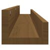 vidaXL Wall Shelf Honey brown Solid pine wood Standard Wall mounting