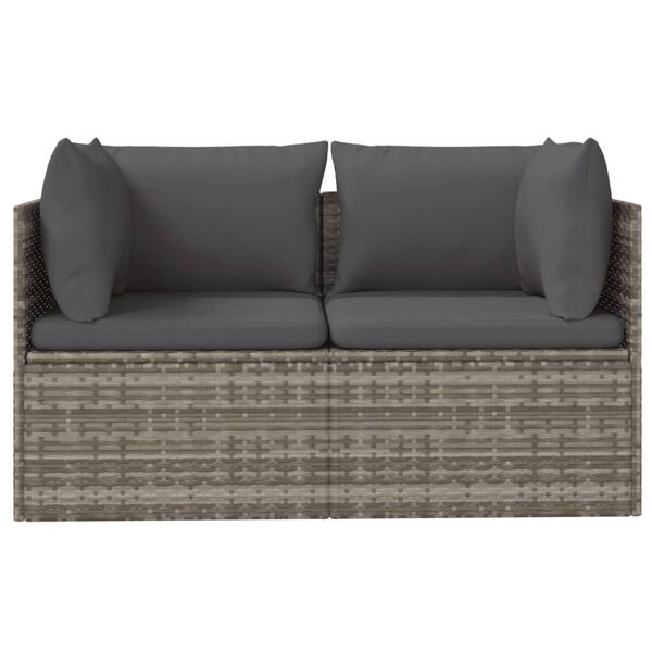 vidaXL 2-seater Garden Sofa Grey