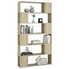 vidaXL Book Cabinet Room Divider Sonoma oak Engineered wood 74.0 in height