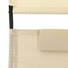 vidaXL Sun Lounger Cream Textilene, Steel Double Sun Lounger Crescent