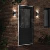 vidaXL Outdoor Wall Light Black Stainless steel, polycarbonate Medium
