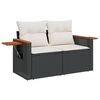 vidaXL Garden Sofa Set Black