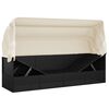 vidaXL Outdoor Lounge Bed Black, Cream White