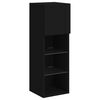 vidaXL 4 Piece TV Wall Stands with LED Lights Black