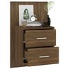 vidaXL Wall-mounted Bedside Cabinet Brown Oak