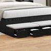 vidaXL Bed Drawers Black Oak 47.24 x 14.37 x 6.50 in Engineered Wood