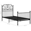 vidaXL Bed Frame Black Powder-coated metal Twin Durable Bed Frame