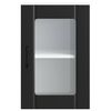 vidaXL Kitchen Wall Cabinet Black Engineered wood and glass
