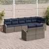 vidaXL Garden Sofa Set 8 pcs Grey Poly Rattan