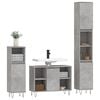 vidaXL Bathroom Furniture Set Concrete Gray Engineered Wood, Iron