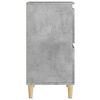 vidaXL Sideboard Concrete grey Engineered wood and eucalyptus wood Compact