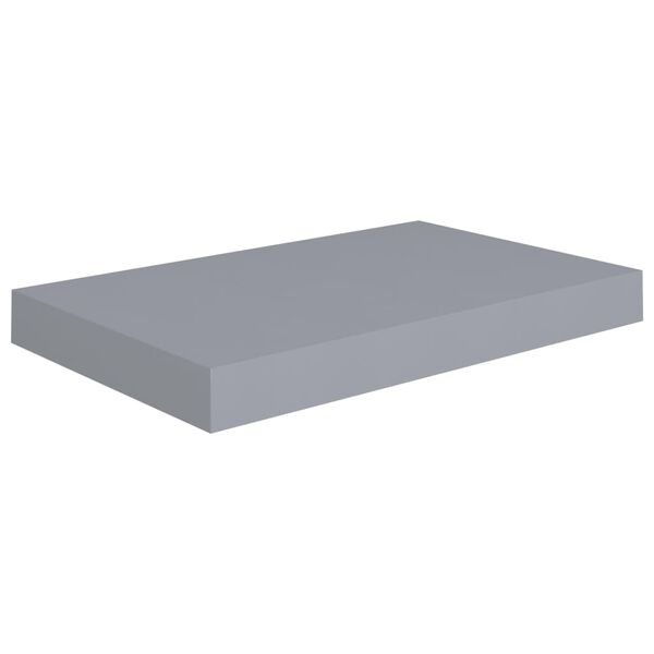 vidaXL Wall Shelf Grey Honeycomb MDF, metal 15.7x9.1x1.5 in Wall Shelf