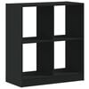 vidaXL Bookcase Black Engineered wood Medium Bookcase Rectangular