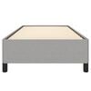 vidaXL Bed Frame Light grey Polyester fabric, plywood, engineered wood