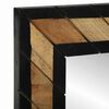 vidaXL Mirror Black and Brown 50 x 2 x 50 cm Solid Wood Acacia